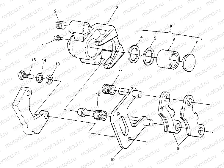 FRONT BRAKE ASSEMBLY 6x6 400L W948740 (4926802680B007) | FRONT BRAKE ASSEMBLY 6x6 400L W948740 (4926802680B007)