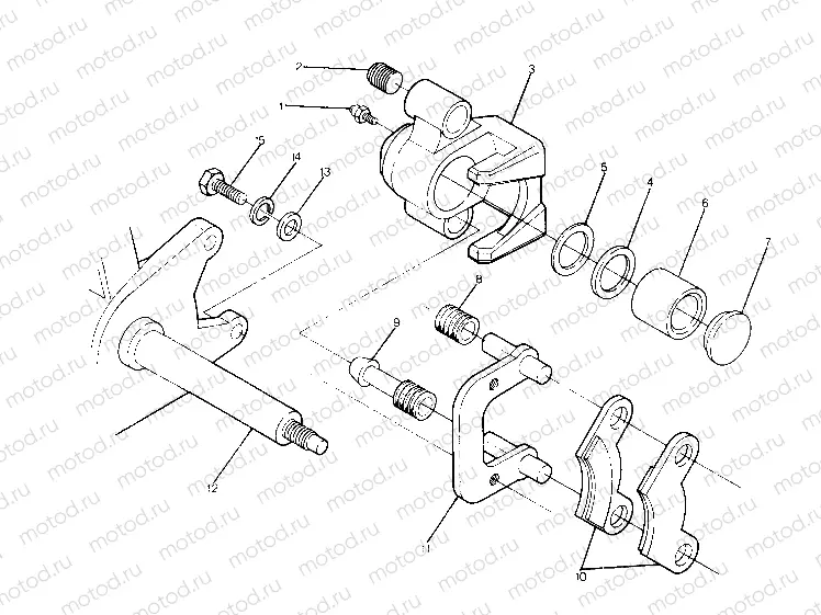 FRONT BRAKE ASSEMBLY BIG BOSS 4X6 (4919801980018A) | FRONT BRAKE ASSEMBLY BIG BOSS 4X6 (4919801980018A)