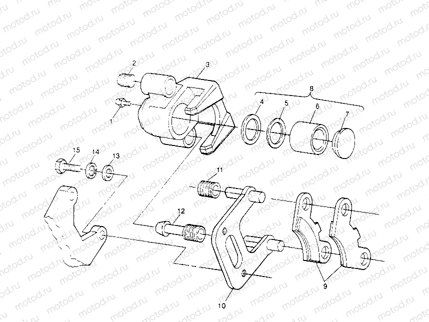FRONT BRAKE ASSEMBLY Scrambler W957840 (4927252725B007) | FRONT BRAKE ASSEMBLY Scrambler W957840 (4927252725B007)