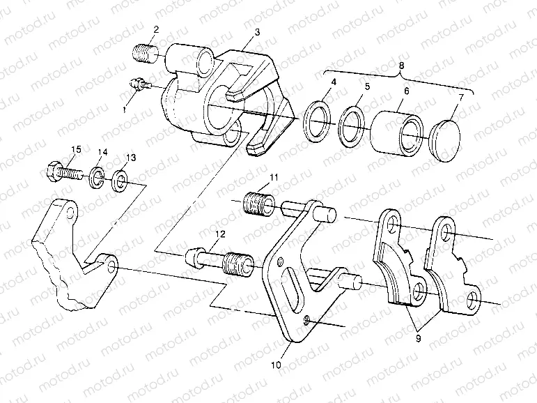 FRONT BRAKE ASSEMBLY Sport 400L W948540 (4927232723B003) | FRONT BRAKE ASSEMBLY Sport 400L W948540 (4927232723B003)
