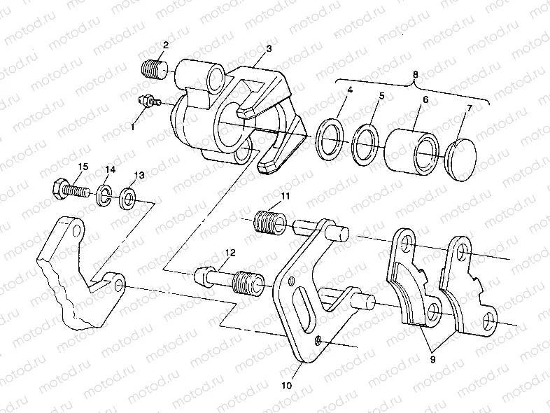 FRONT BRAKE ASSEMBLY Sportsman 4X4 / W938039 (4926382638016A) | FRONT BRAKE ASSEMBLY Sportsman 4X4 / W938039 (4926382638016A)