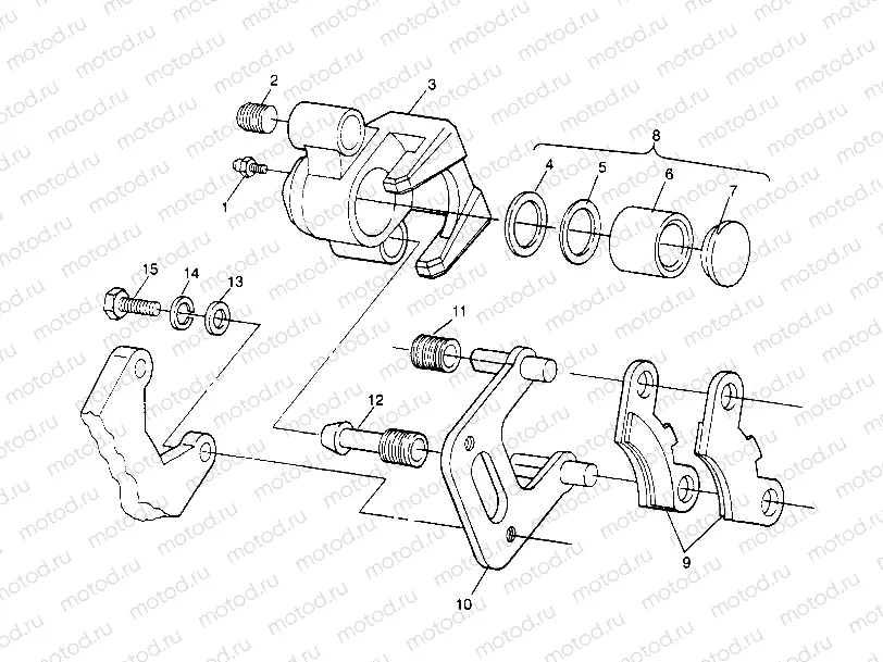 FRONT BRAKE ASSEMBLY Sportsman 4x4 W948040 (4926842684B006) | FRONT BRAKE ASSEMBLY Sportsman 4x4 W948040 (4926842684B006)