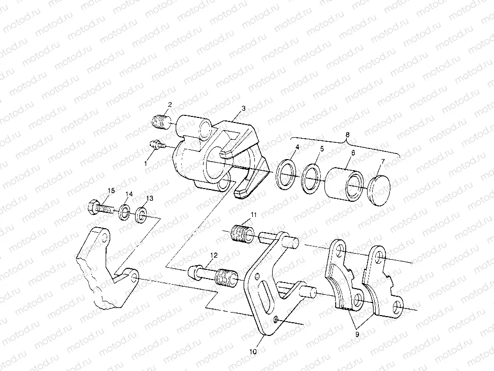 FRONT BRAKE ASSEMBLY Sportsman 4x4 W958040 (4930403040B008) | FRONT BRAKE ASSEMBLY Sportsman 4x4 W958040 (4930403040B008)