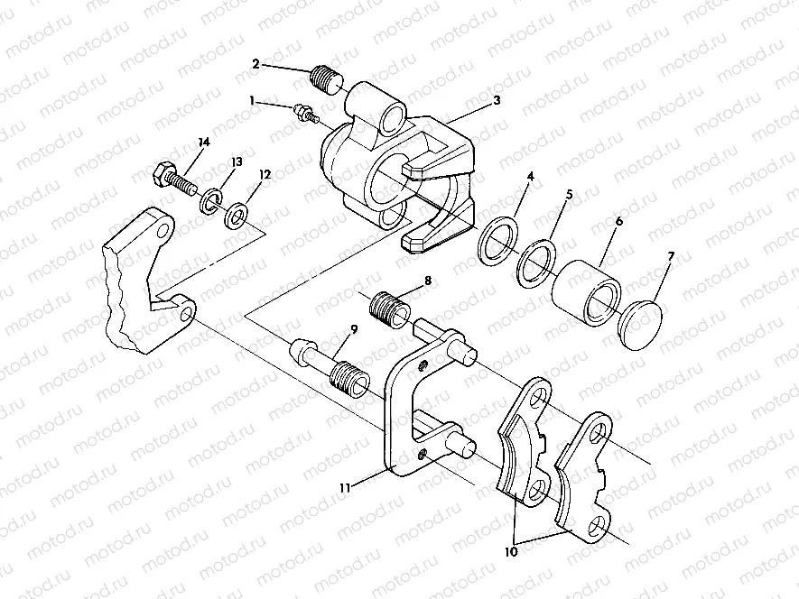 FRONT BRAKE ASSEMBLY TRAIL BLAZER (4919761976016A) | FRONT BRAKE ASSEMBLY TRAIL BLAZER (4919761976016A)