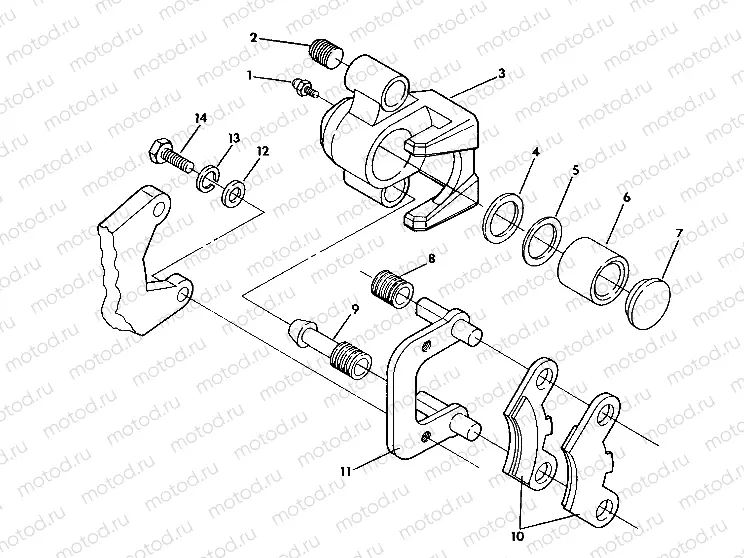 FRONT BRAKE ASSEMBLY Trail Blazer / W927221 (4922852285016A) | FRONT BRAKE ASSEMBLY Trail Blazer / W927221 (4922852285016A)