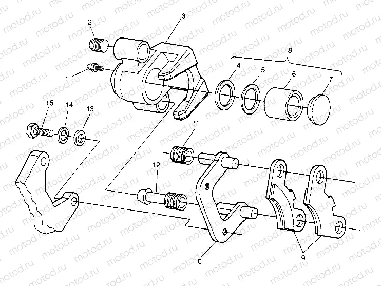 FRONT BRAKE ASSEMBLY Trail Blazer W947221 (4926832683B002) | FRONT BRAKE ASSEMBLY Trail Blazer W947221 (4926832683B002)