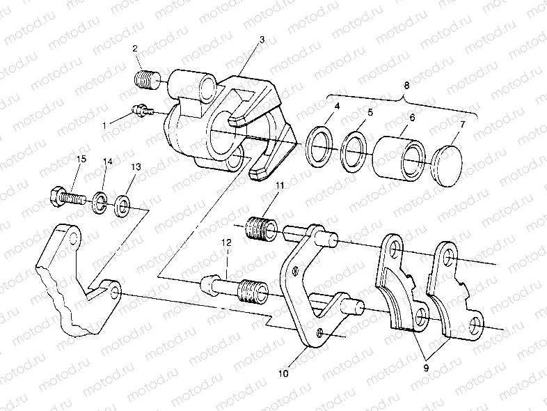 FRONT BRAKE ASSEMBLY Trail Blazer W957221 (4930363036B003) | FRONT BRAKE ASSEMBLY Trail Blazer W957221 (4930363036B003)