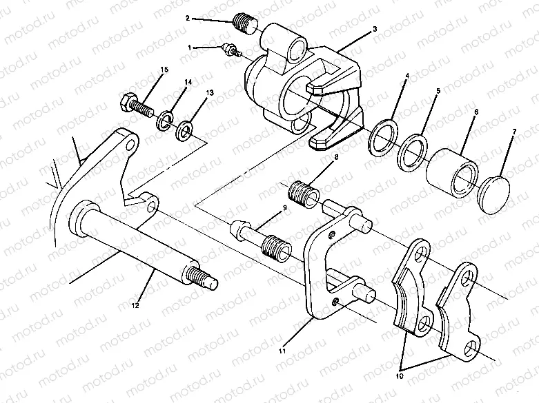FRONT BRAKE ASSEMBLY Trail Boss - Update (4919771977016A) | FRONT BRAKE ASSEMBLY Trail Boss - Update (4919771977016A)