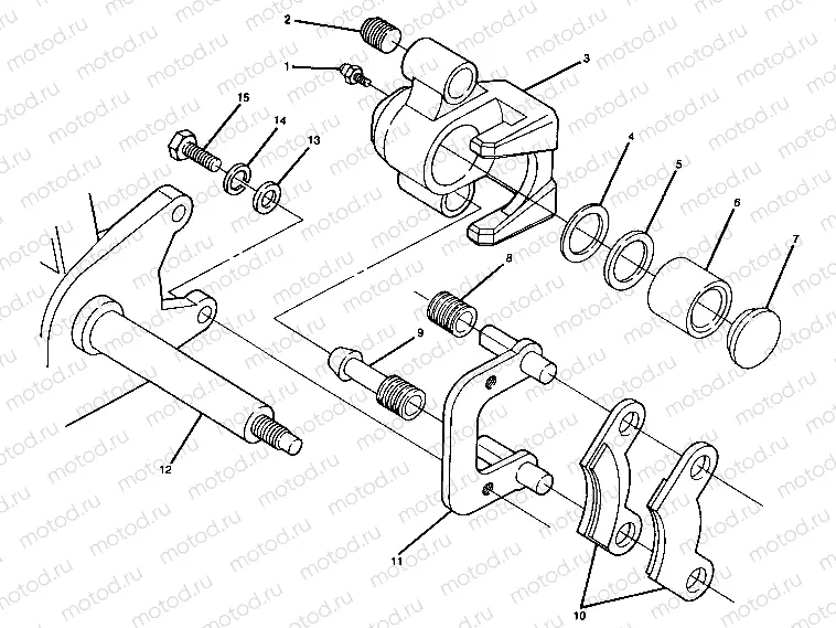 FRONT BRAKE ASSEMBLY Trail Boss / W928527 (4922892289016A) | FRONT BRAKE ASSEMBLY Trail Boss / W928527 (4922892289016A)
