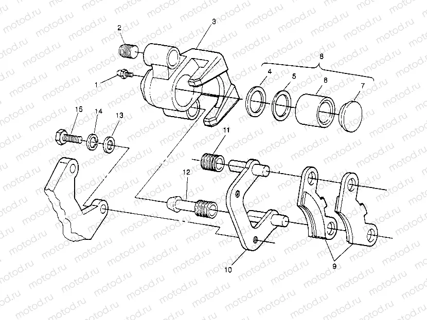 FRONT BRAKE ASSEMBLY Trail Boss W958527 (4930323032B003) | FRONT BRAKE ASSEMBLY Trail Boss W958527 (4930323032B003)
