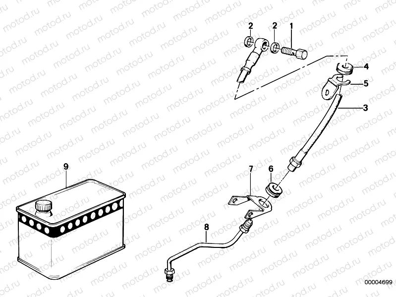 Front brake-brake pipe