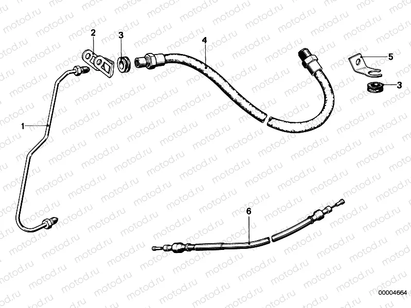 Front brake-brake pipe