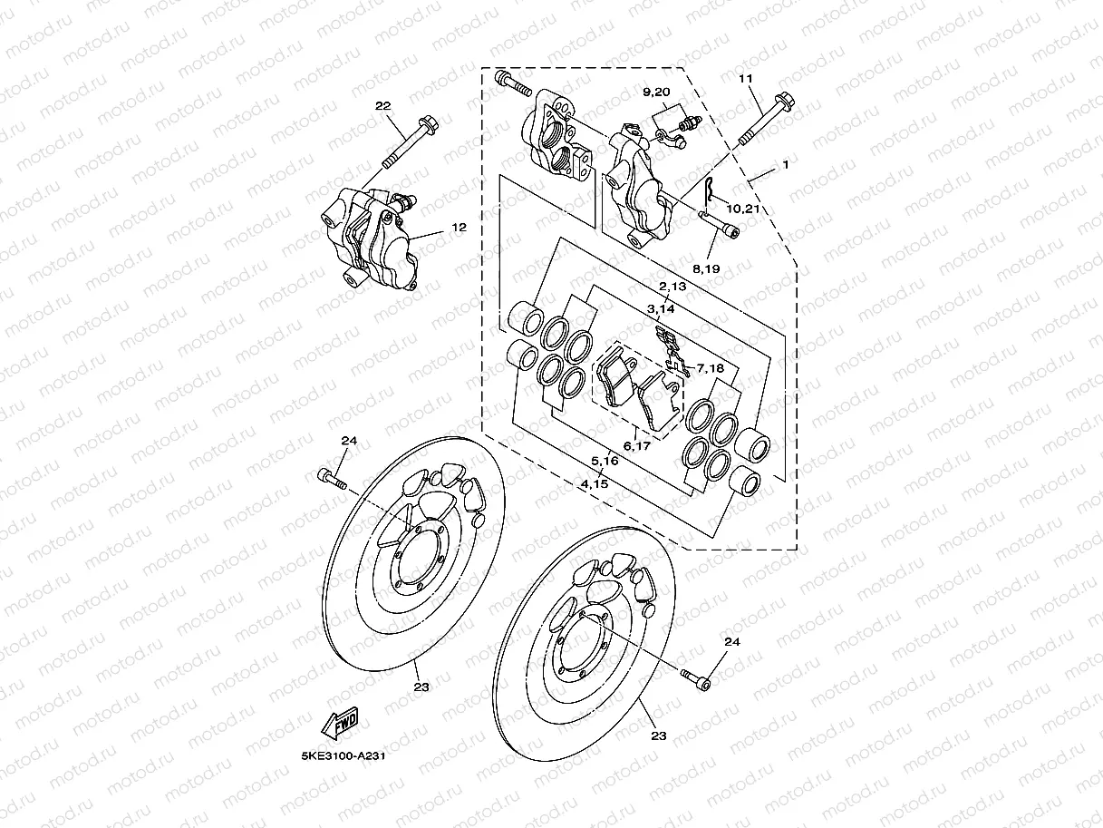 FRONT BRAKE CALIPER