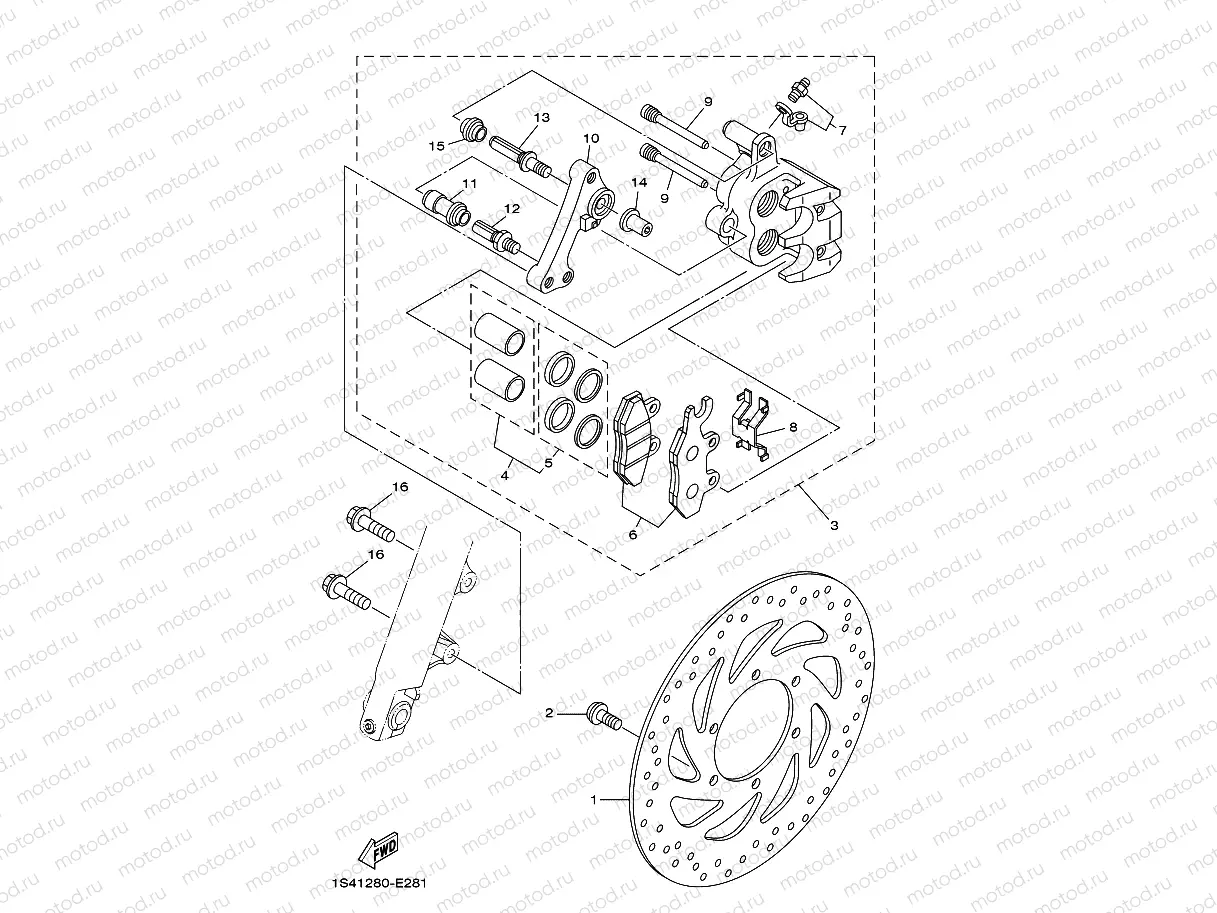 FRONT BRAKE CALIPER