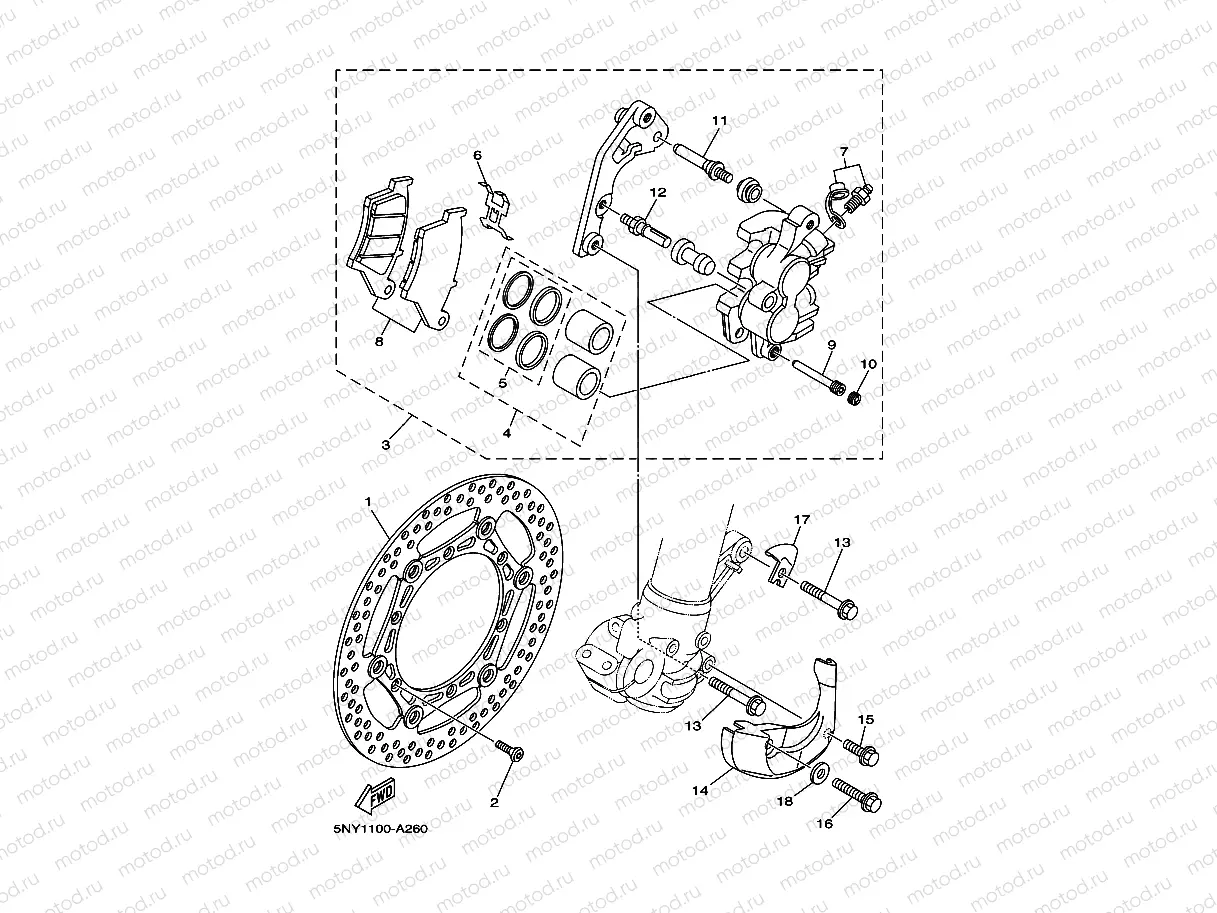 FRONT BRAKE CALIPER