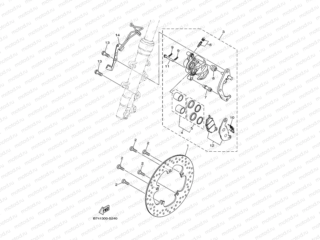 FRONT BRAKE CALIPER
