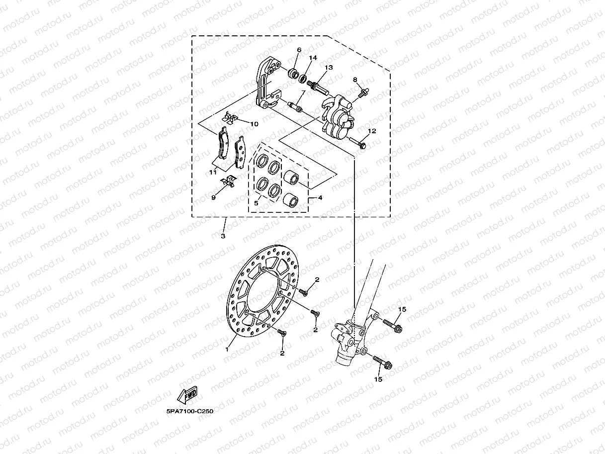 FRONT BRAKE CALIPER