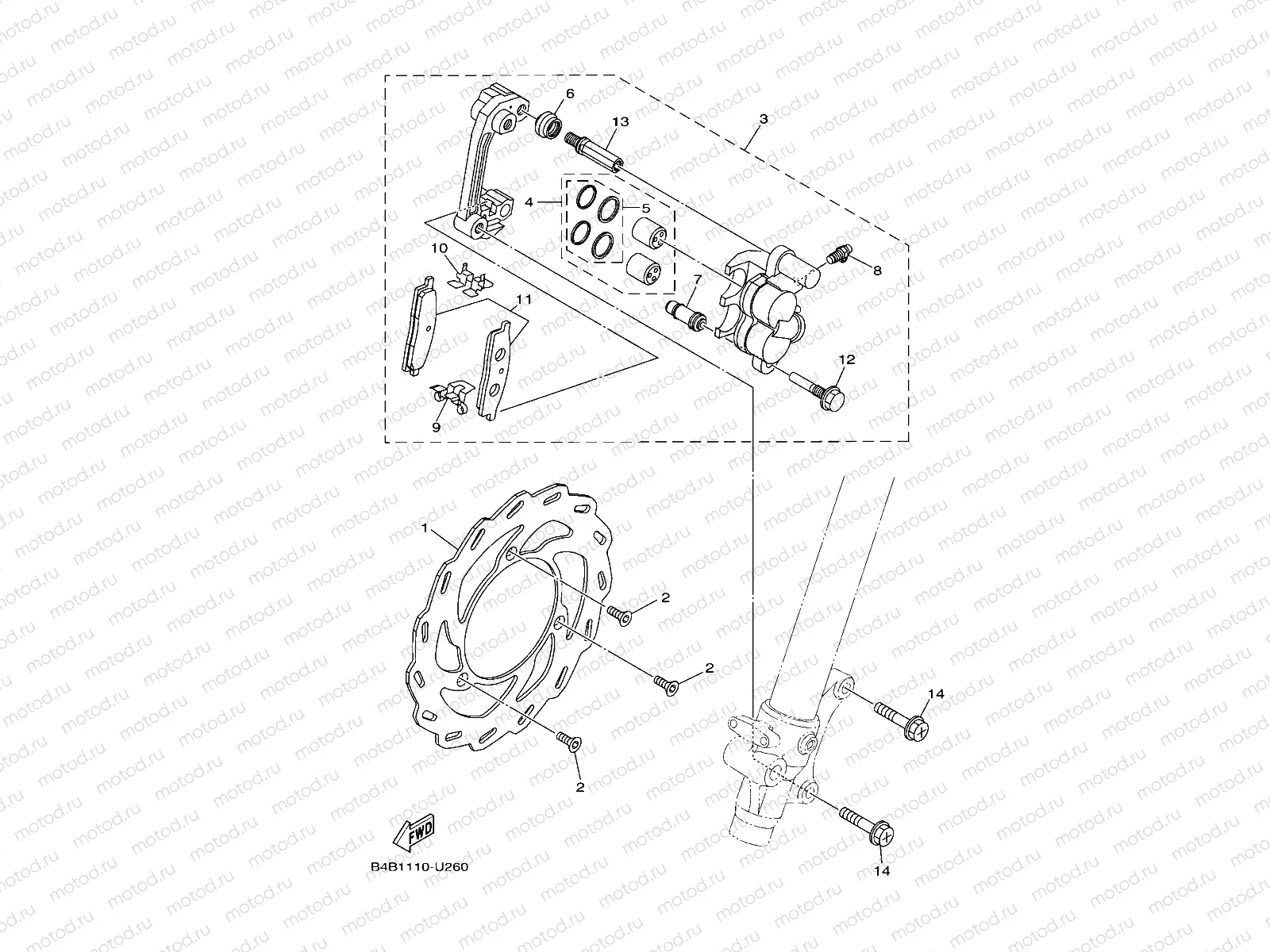 FRONT BRAKE CALIPER