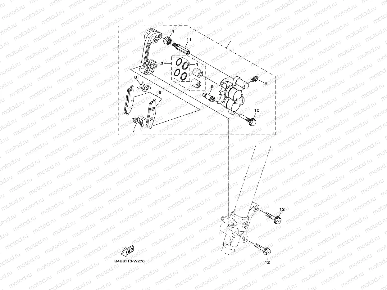FRONT BRAKE CALIPER