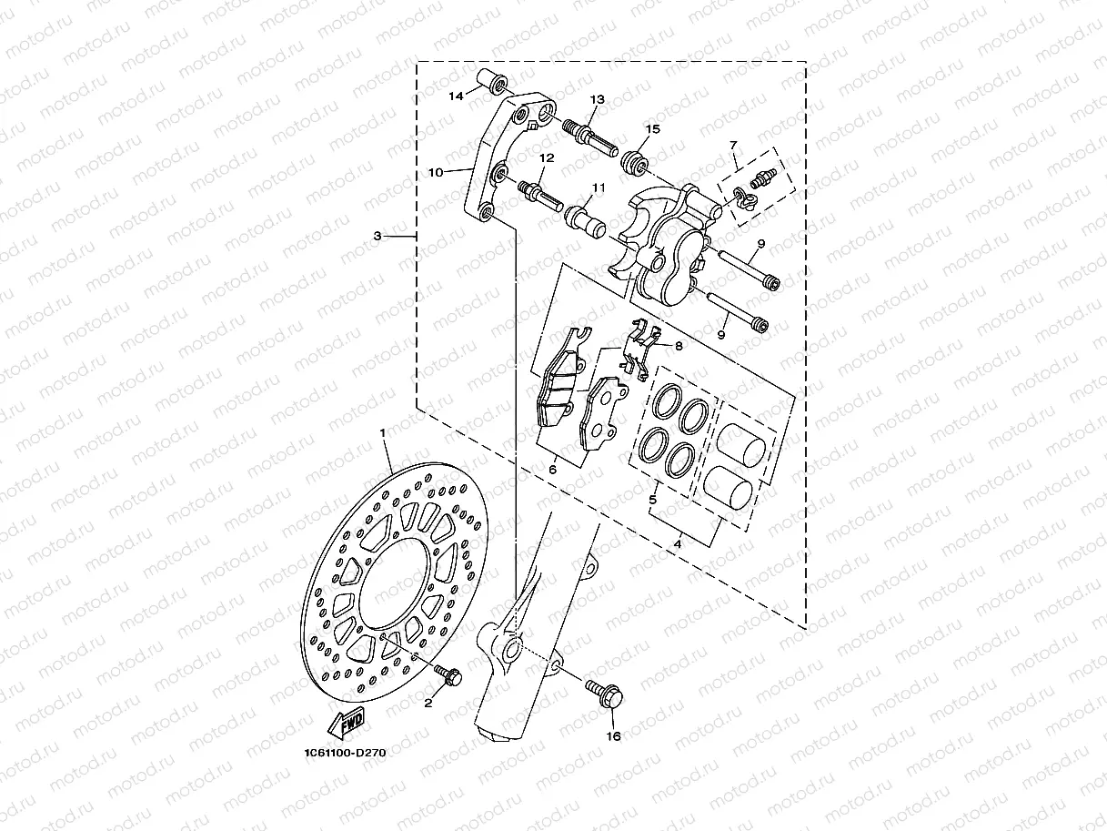 FRONT BRAKE CALIPER