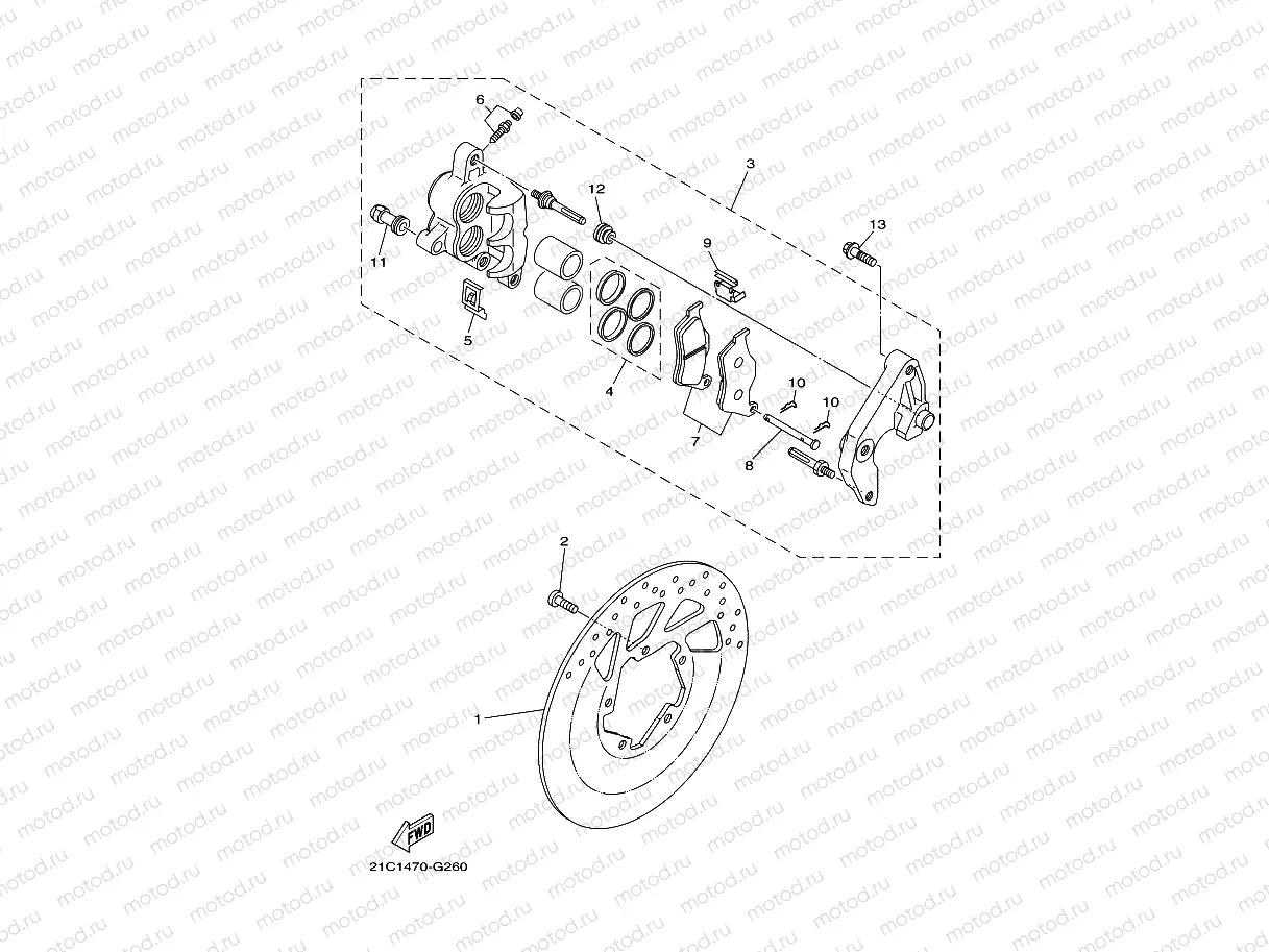 FRONT BRAKE CALIPER