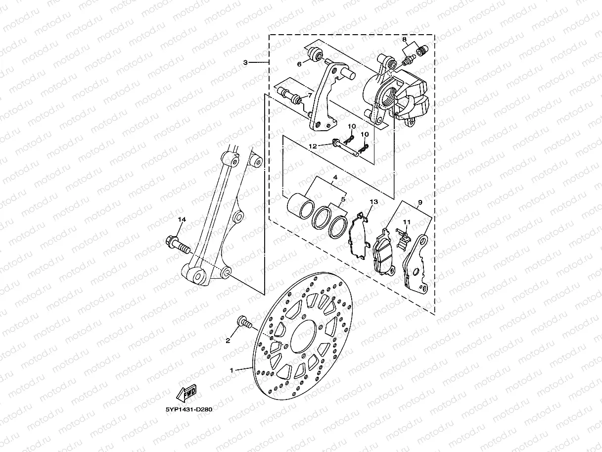 FRONT BRAKE CALIPER