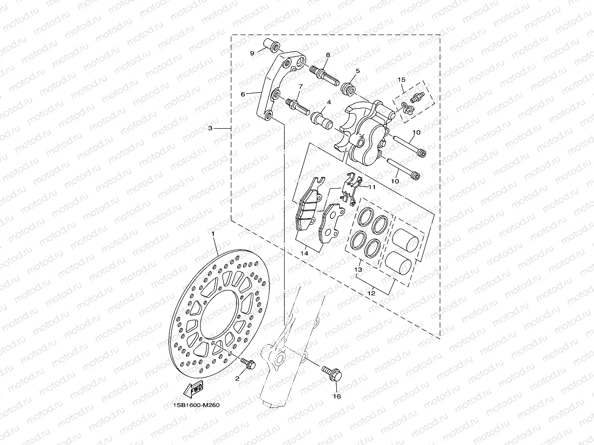 FRONT BRAKE CALIPER