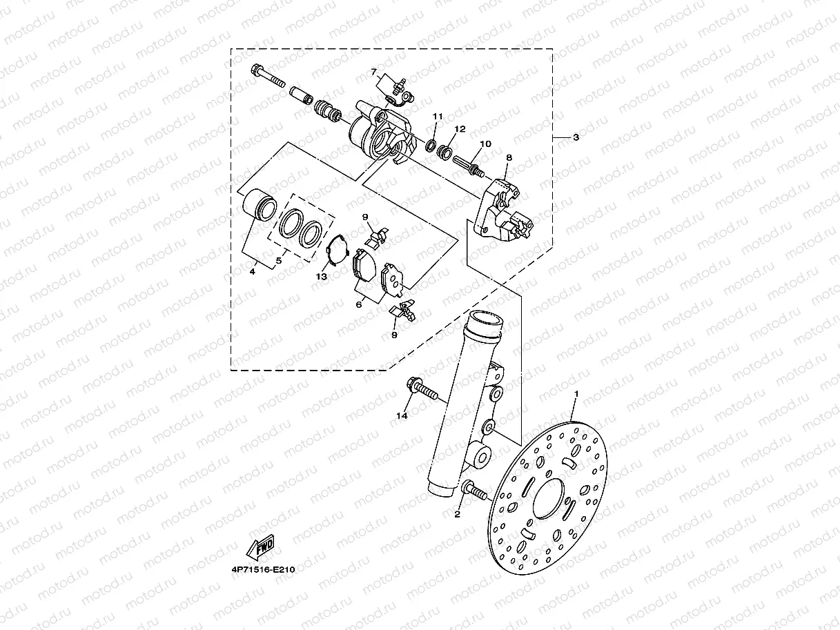 FRONT BRAKE CALIPER