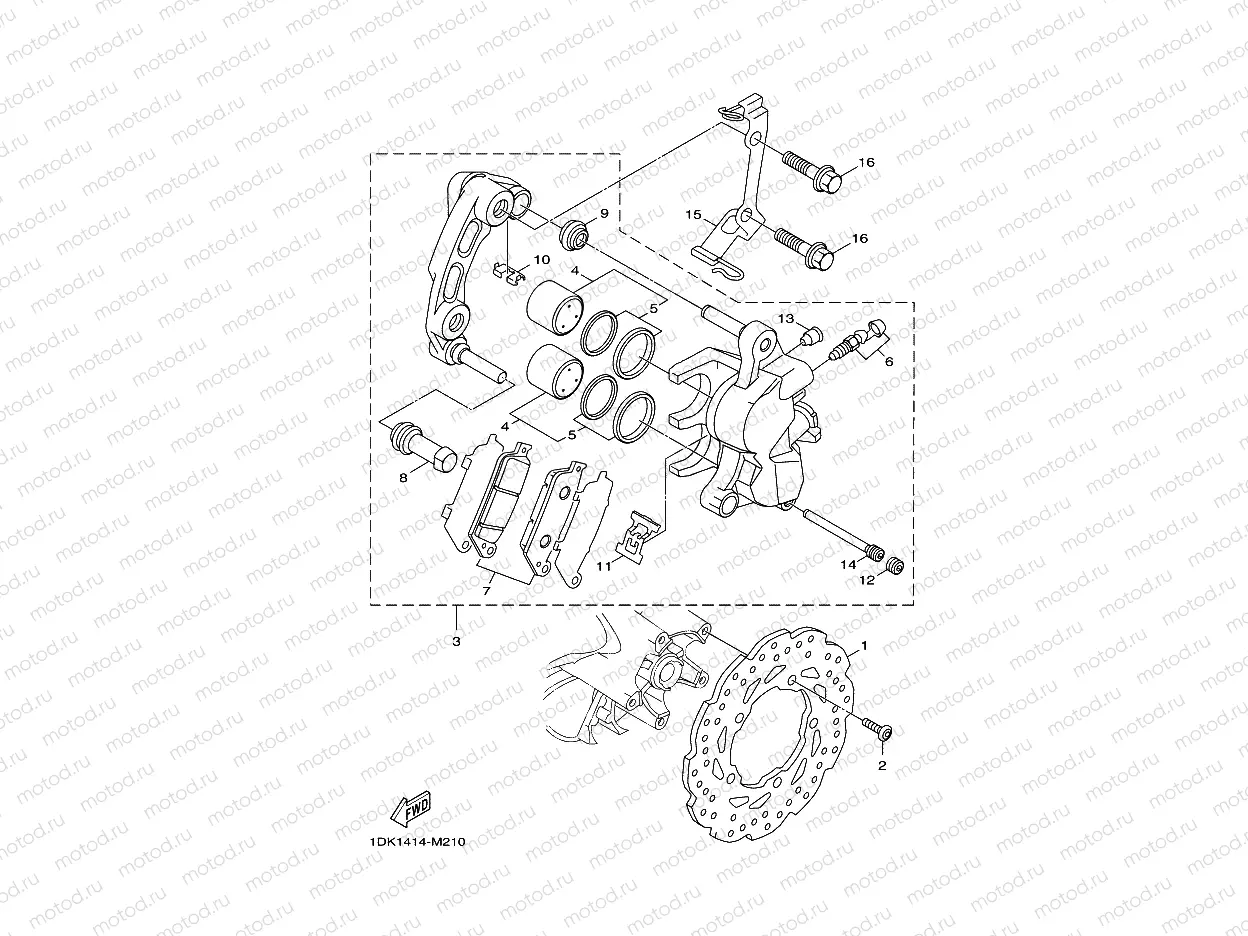 FRONT BRAKE CALIPER