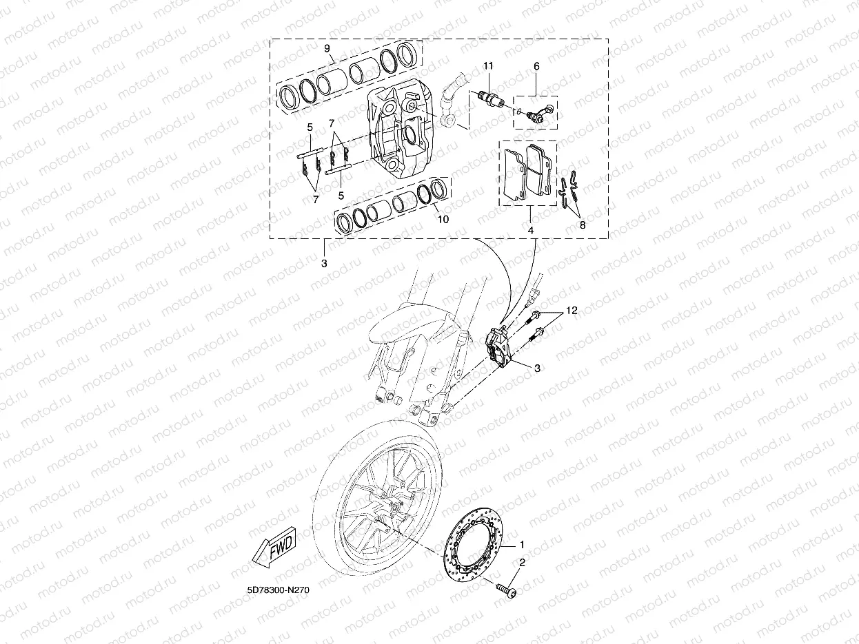 FRONT BRAKE CALIPER