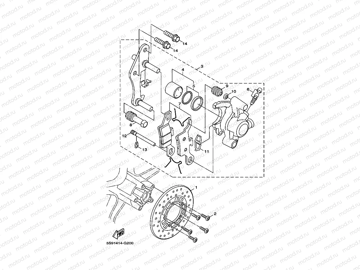FRONT BRAKE CALIPER