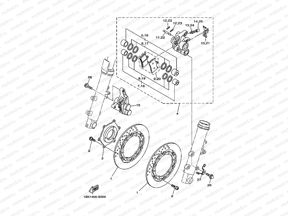 FRONT BRAKE CALIPER