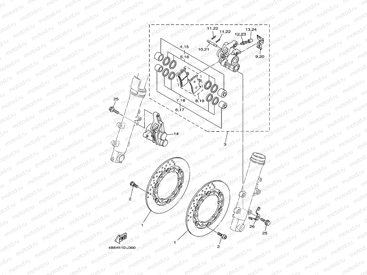 FRONT BRAKE CALIPER