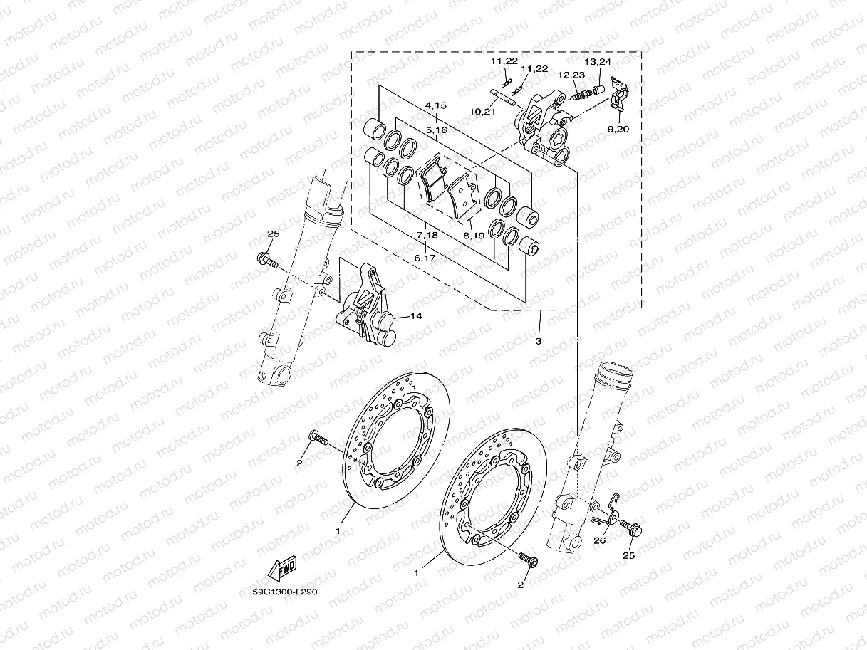 FRONT BRAKE CALIPER