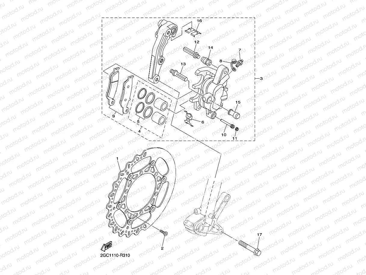 FRONT BRAKE CALIPER