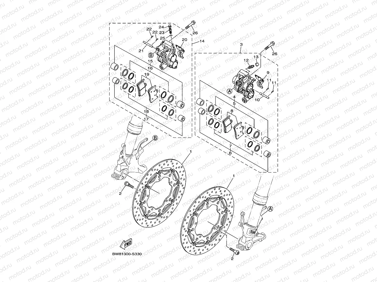 FRONT BRAKE CALIPER