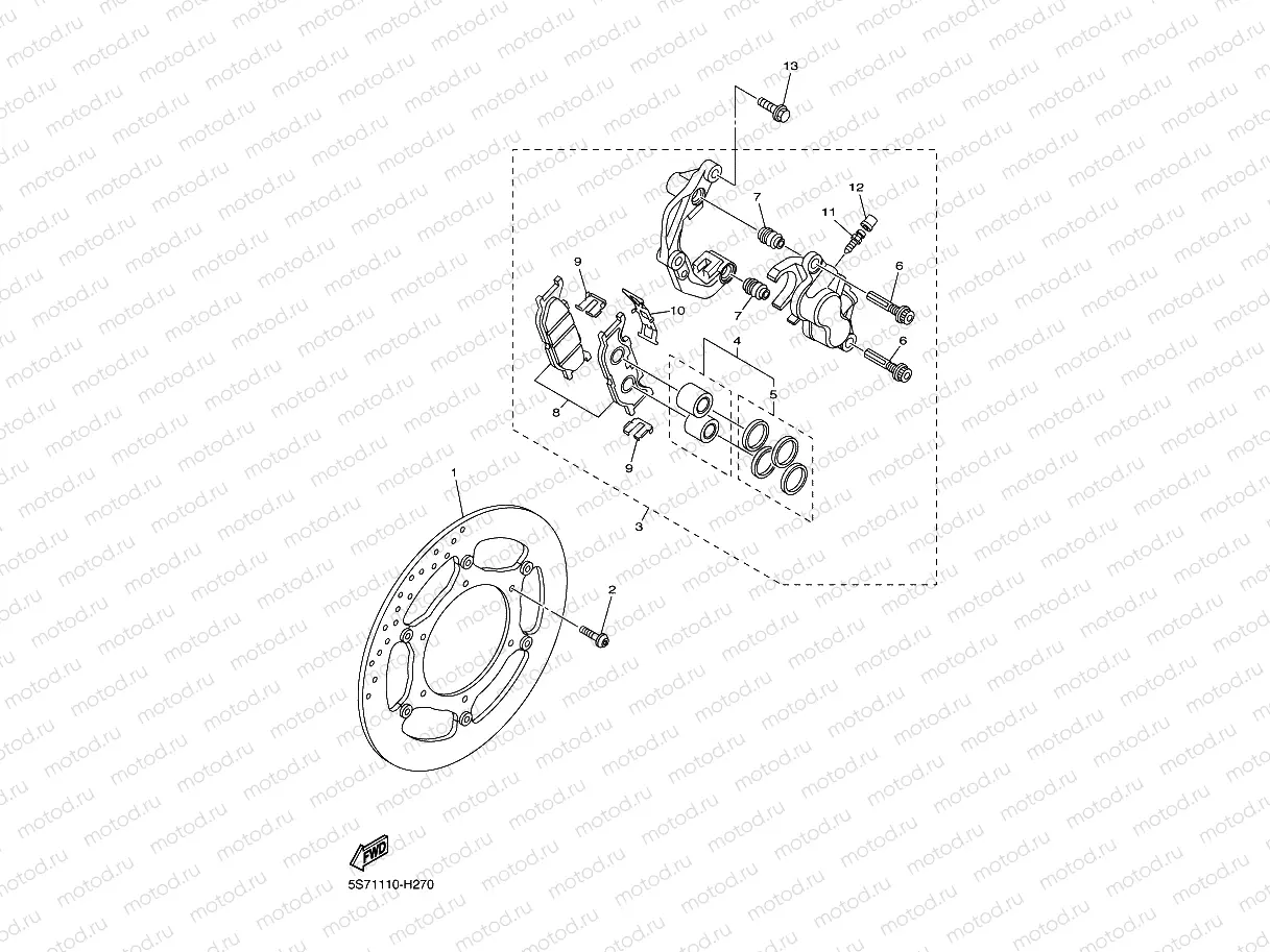 FRONT BRAKE CALIPER