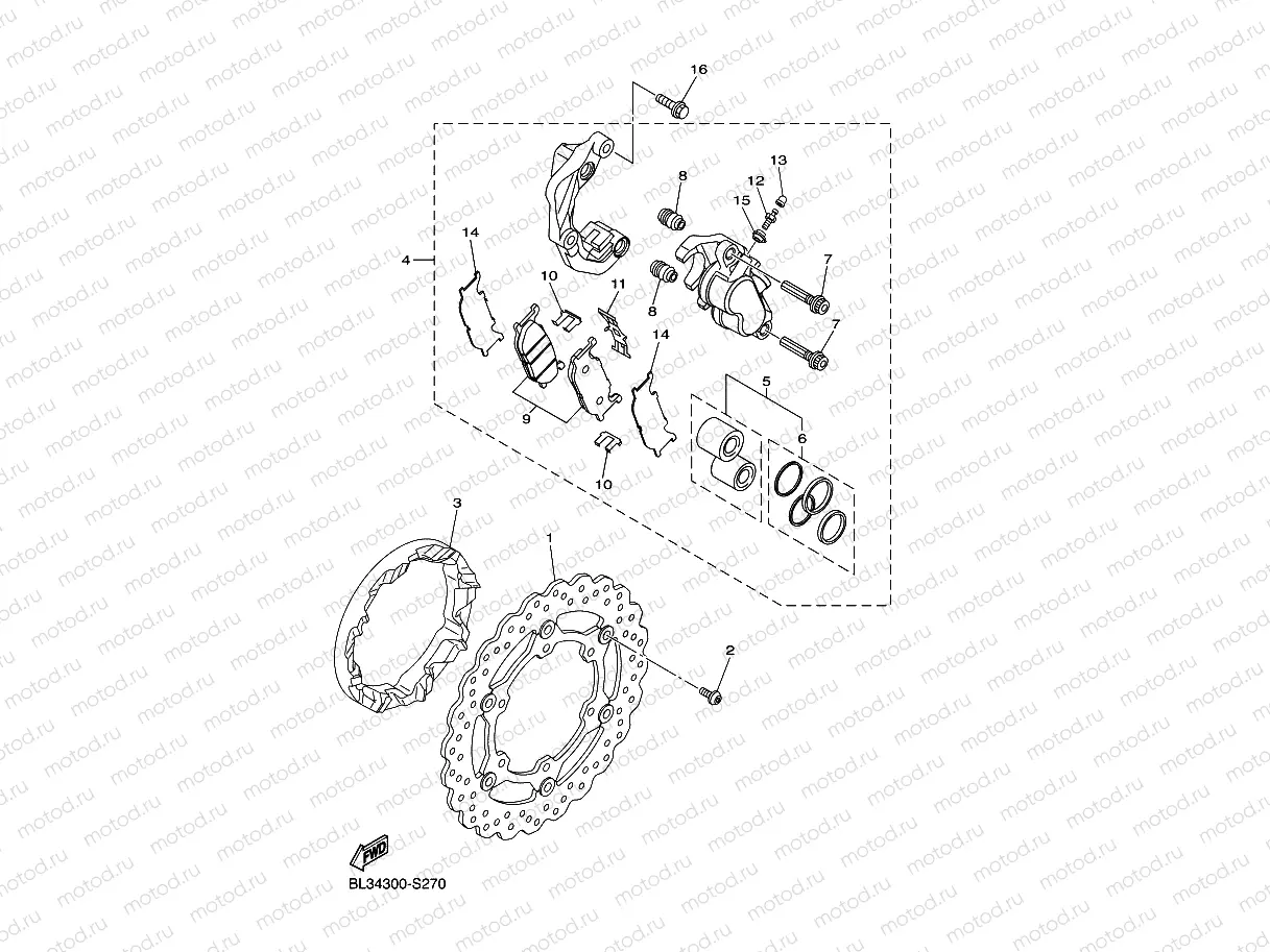 FRONT BRAKE CALIPER