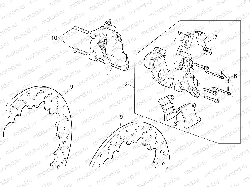 Front brake caliper