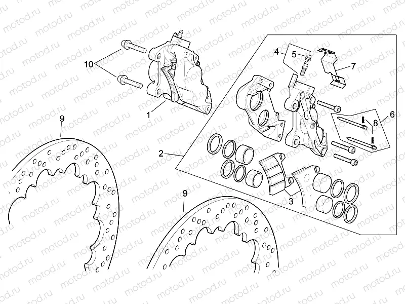 Front brake caliper