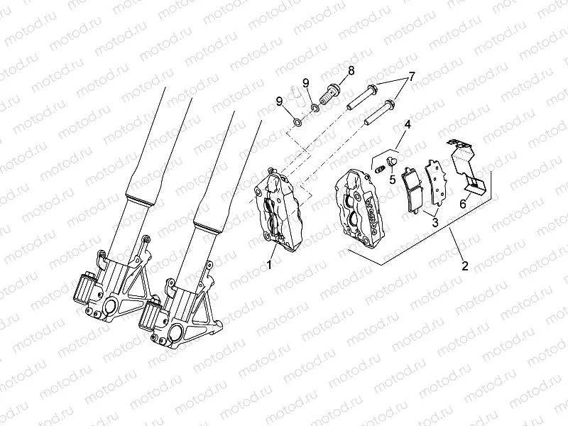 Front brake caliper