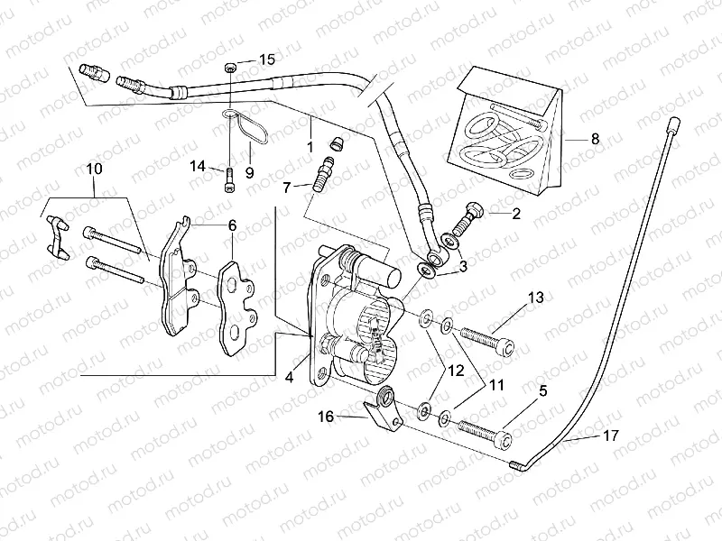 Front brake caliper