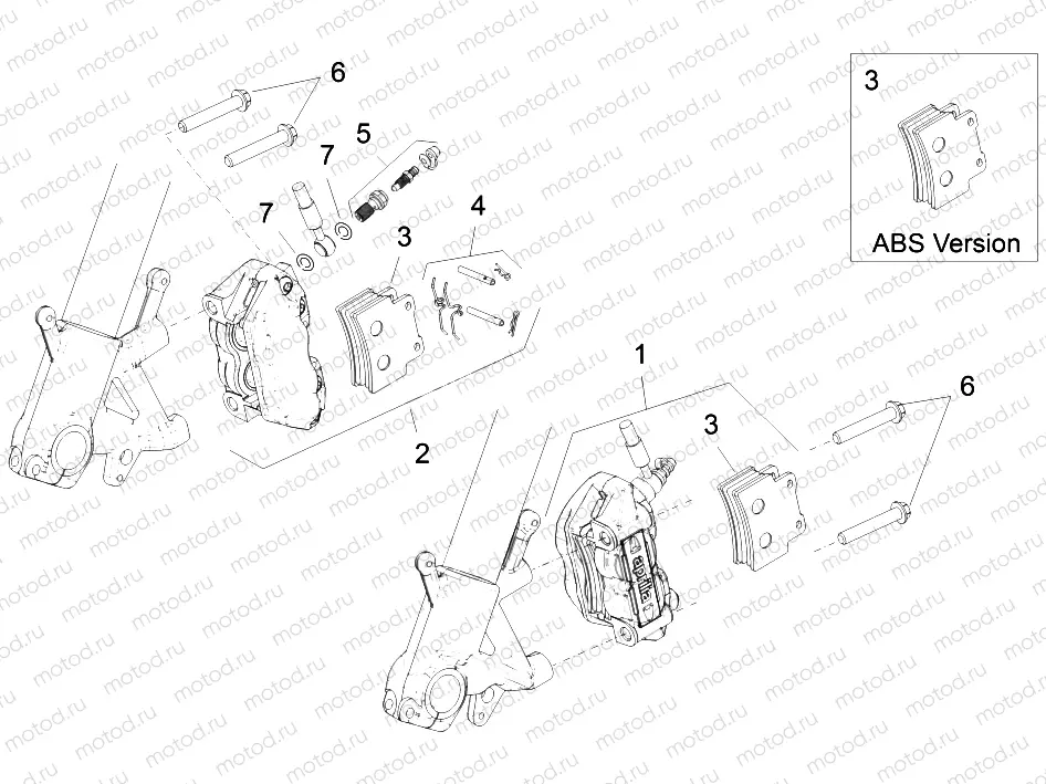 Front brake caliper