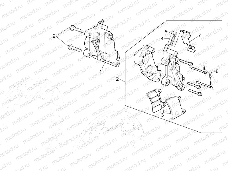 Front brake caliper