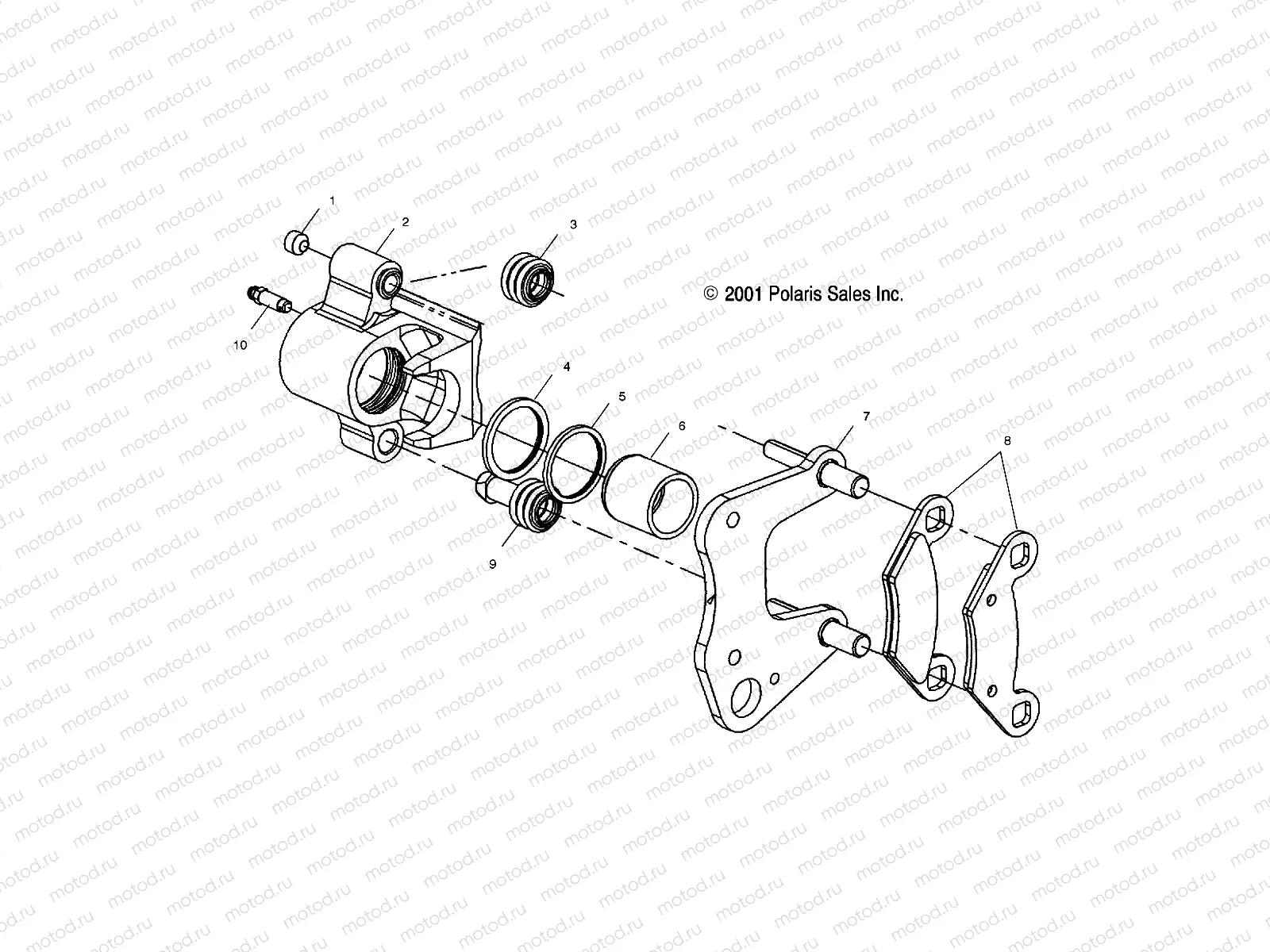 FRONT BRAKE CALIPER - A10RB42AA (4970927092C02) | FRONT BRAKE CALIPER - A10RB42AA (4970927092C02)