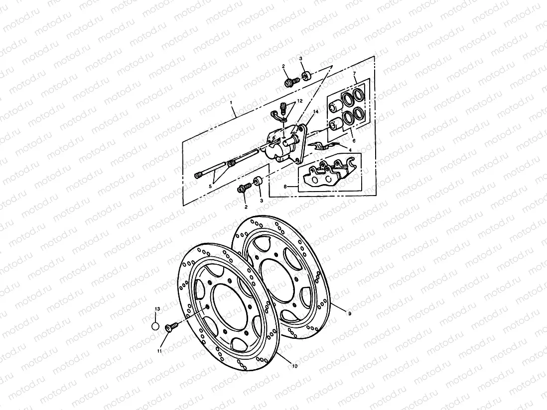 Front Brake Caliper & Disc