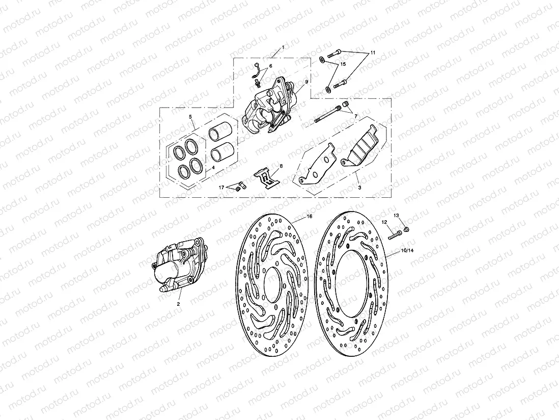 Front Brake Caliper & Disc