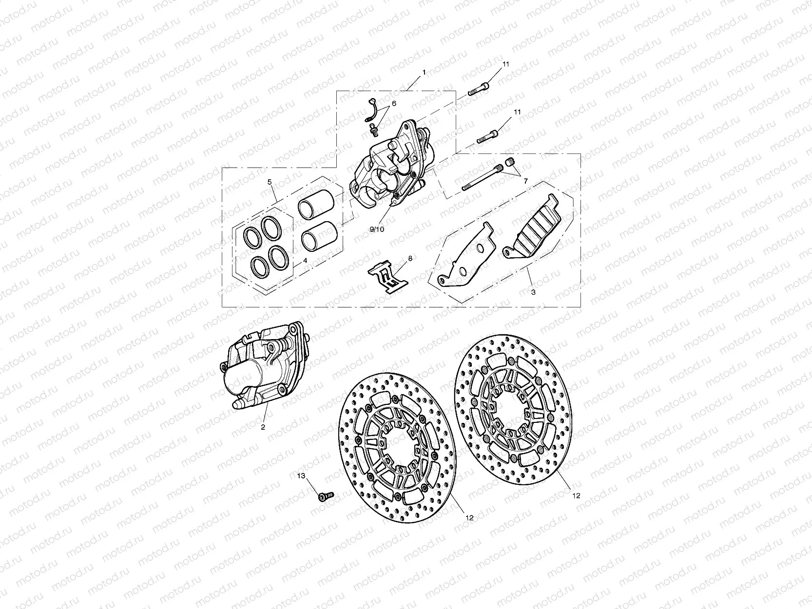 Front Brake Caliper & Disc