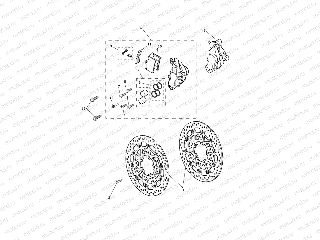 Front Brake Caliper & Disc
