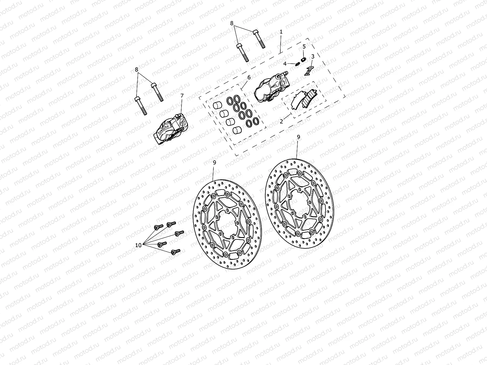 Front Brake Caliper & Disc